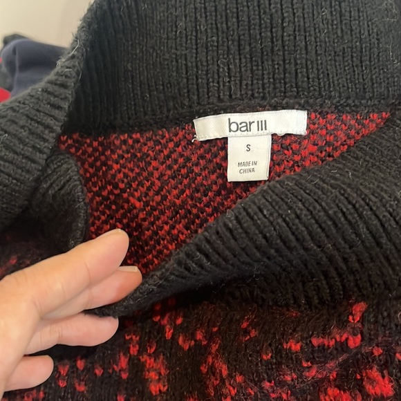 Ombre Buffalo Check Sweater Splatter Gradient Camp Cabin Punk Goth Moto Pullover - Picture 2 of 4